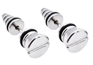 8mm Stainless Steel Screw Earrings