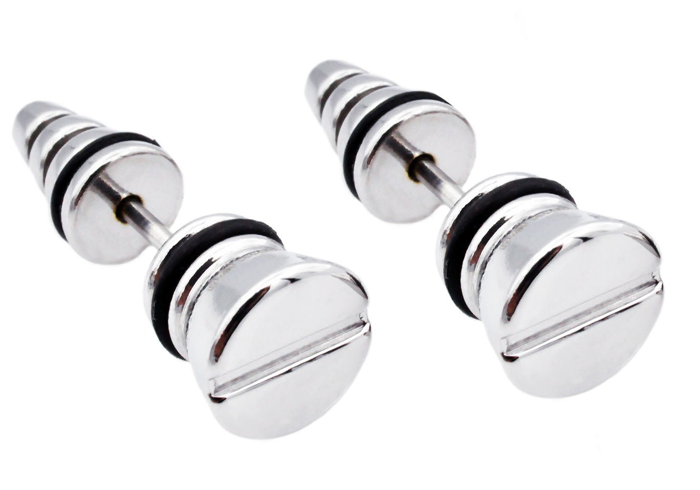 8mm Stainless Steel Screw Earrings