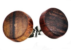 12mm Genuine Wood Stainless Steel Stud Earrings