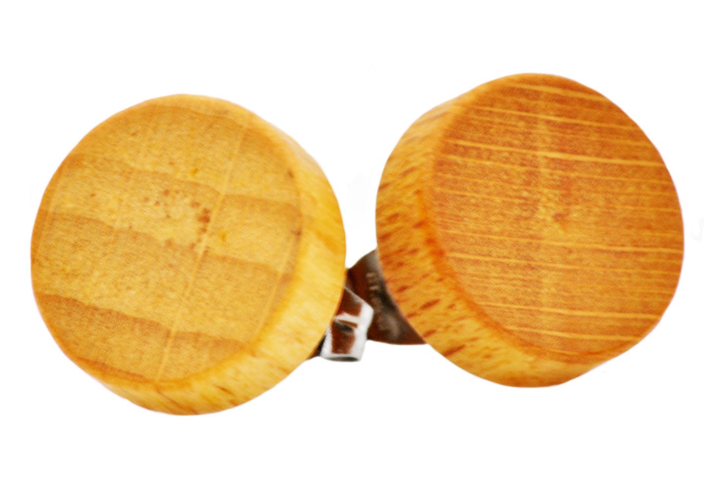 12mm Genuine Natural Wood Stainless Steel Stud Earrings