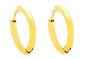 17mm Gold Plated Stainless Steel Hoop Earrings