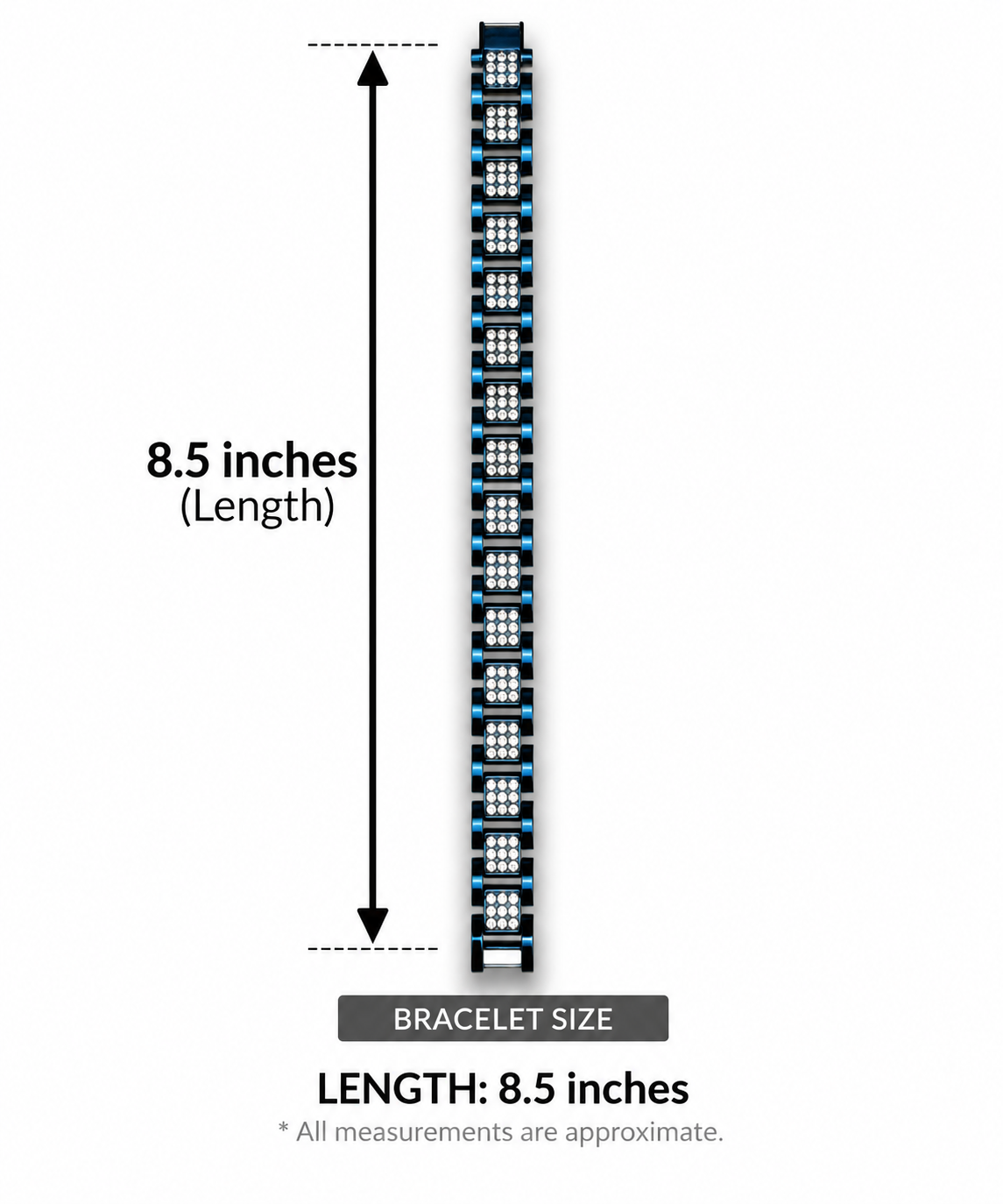 Blue & Silver Link Bracelet - Image 2
