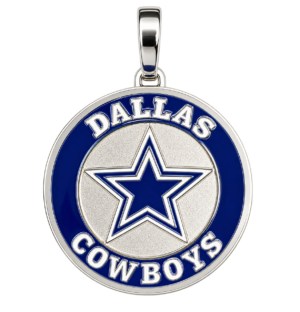 Dallas Cowboys Star Round Enamel Pendant