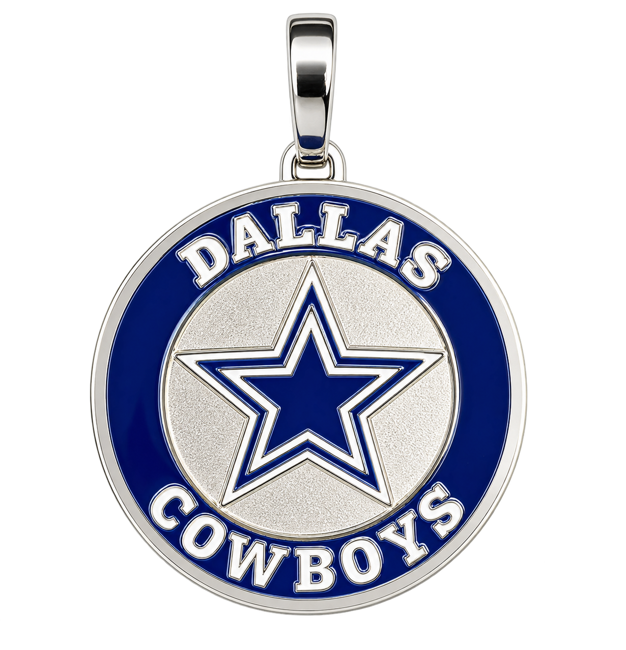 Dallas Cowboys Star Round Enamel Pendant