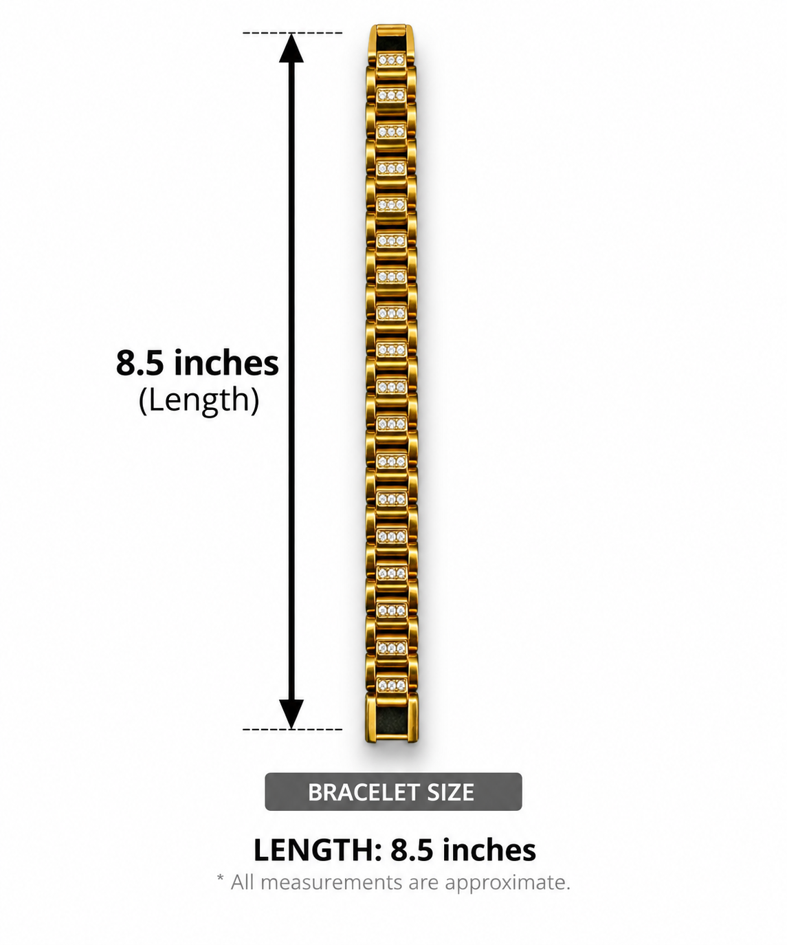 Gold Watch-Link Bracelet - Image 2