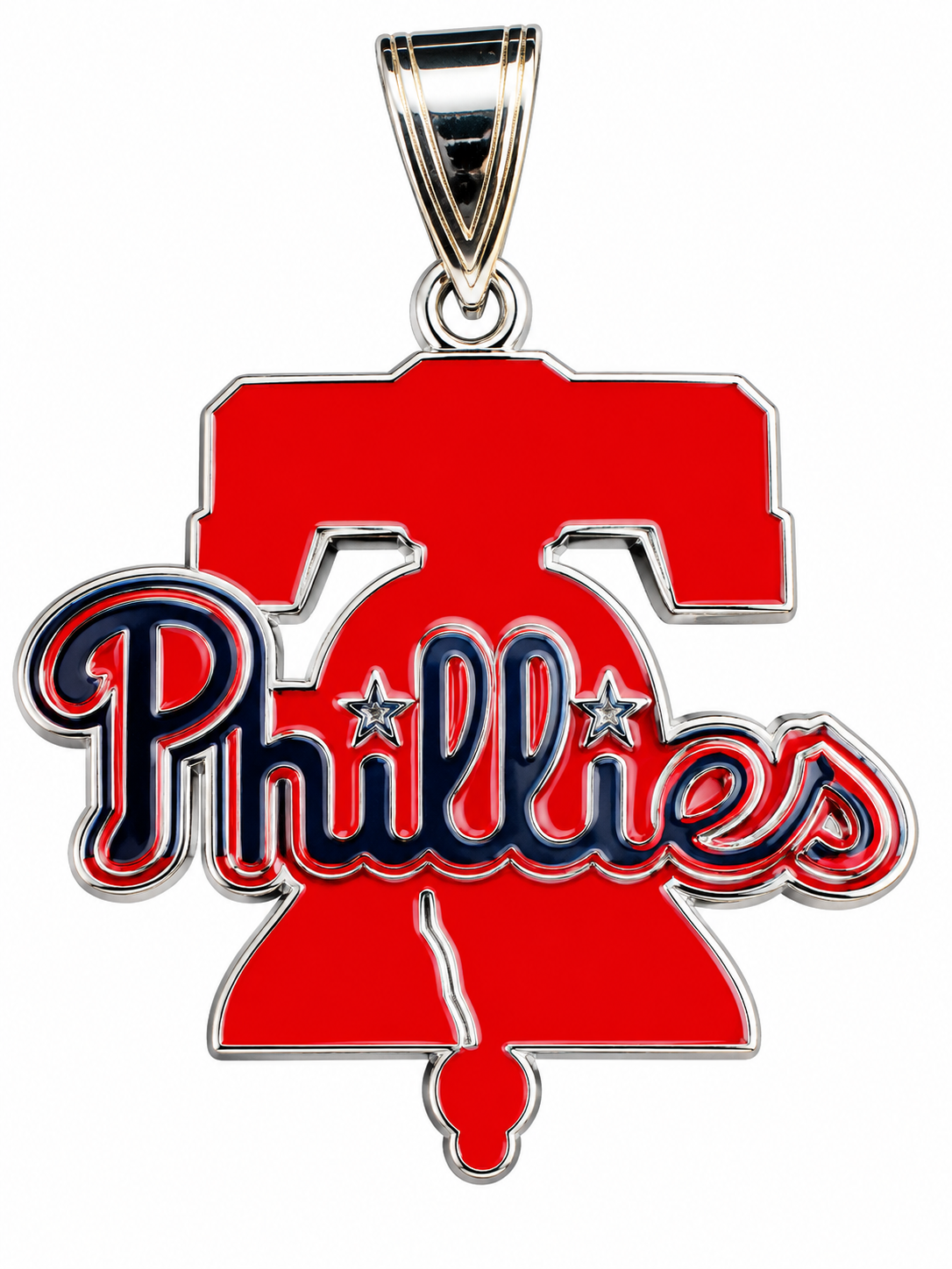 Phillies Red Enamel Liberty Bell Pendant