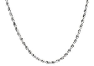 Mens 5MM Stainless Steel 24" Rope Chain Necklace
