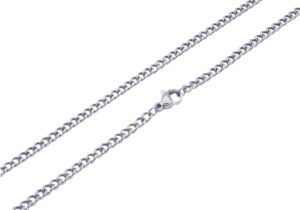 Mens 3mm Stainless Steel Curb Chain Necklace